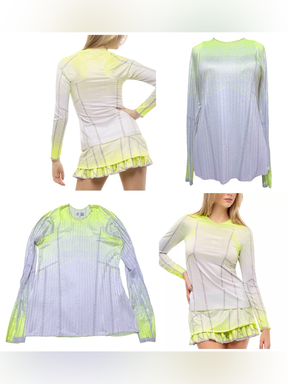 Lucky in Love x Kswiss Collab Pleat It Up Long Sleeve Top Tee Medium 8-10